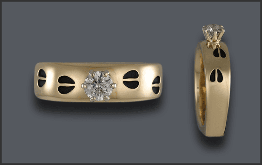 Women's .30ct Diamond Solitaire Track Ring