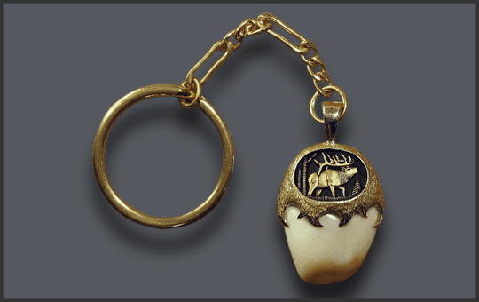 Elk Ivory Key Chain